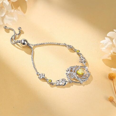 S925 Sterling Silver Tree Of Life Birthstone Heart Charm Bracelet Gifts for Women Jewelry Anniversary Valentines Day Birthday Gifts Bracelets in Kuwait