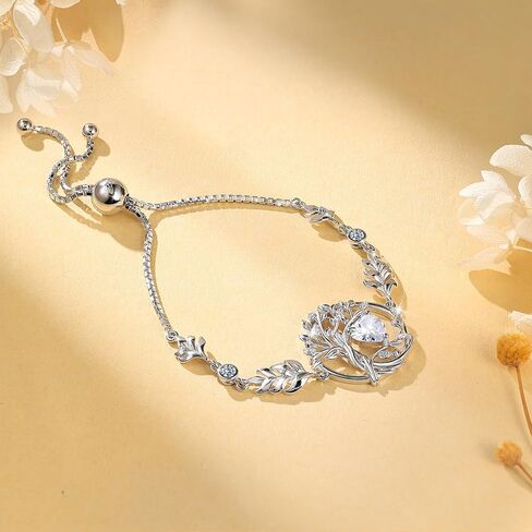 S925 Sterling Silver Tree of Life Birthstone Heart Charm Gifts for Women المجوهرات الذكرى السنوية in Kuwait