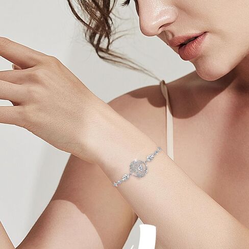 S925 Sterling Silver Tree of Life Birthstone Heart Charm Gifts for Women المجوهرات الذكرى السنوية in Kuwait