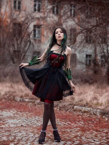 Black Lace Feather Gloves Cuffs for Women Cosplay Costume Accessories with Swan Wrist Bands in Kuwait