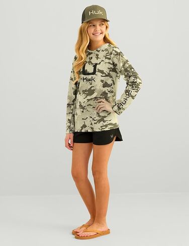 HUK Boys' KC Scott Patterned Hoodie, Performance Hooded Fishing Shirt in Saudi Arabia