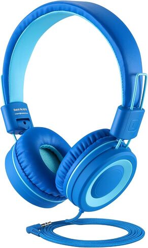 noot products K11 Kids Headphones with Wired Cord 3.5mm Jack Navy/Teal | 5ft Long Cord, Tangle Free, Foldable, Plug in On-Ear Headset for School, Classroom, Boys, Girls, Toddler Laptop Travel Tablet in Saudi Arabia