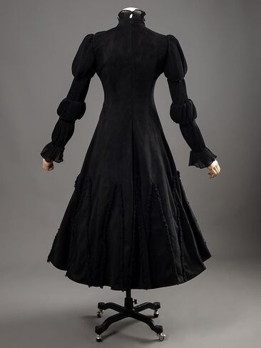 CosFantasy Cosplay Costume Womens Witch Costume Long Black Vintage Dress FY0092 in Kuwait