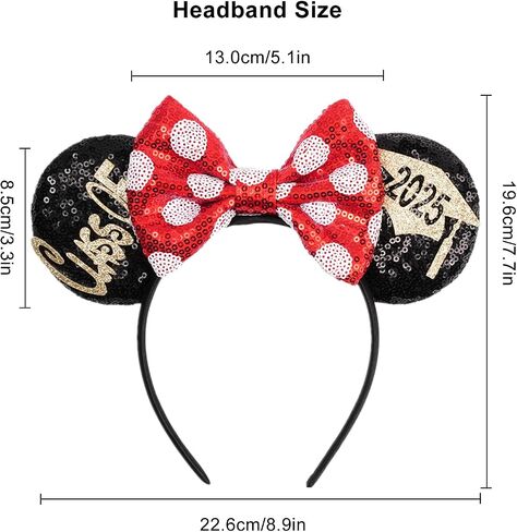 Kiddale Mouse Ears Headband for Graduation Park Trip Grad Decoration in Saudi Arabia