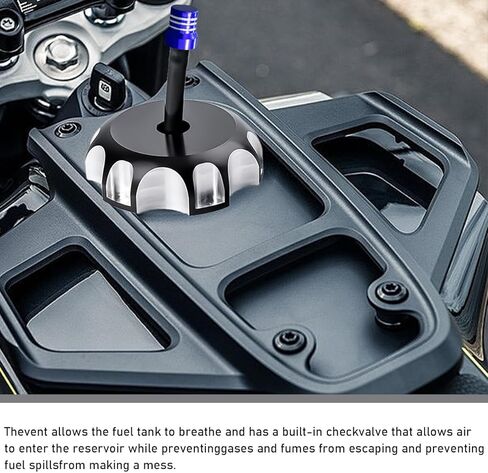 2 PCS Breather Hose Gas Fuel Tank Cap, CNC One Way Tank Vent Tube with Aluminum Breather Valve, Universal for ATV Quad Off-Road Pit Dirt Bike, Motorcycle Accessories (Orange) in Kuwait