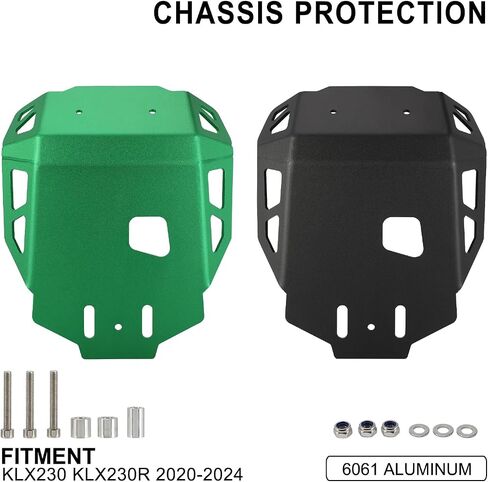 Motorcycle Skid Plate Protector CNC Engine Guard Protector Cover Aluminum CNC for KLX230 2020-2024 Dirt Bike Green in Saudi Arabia