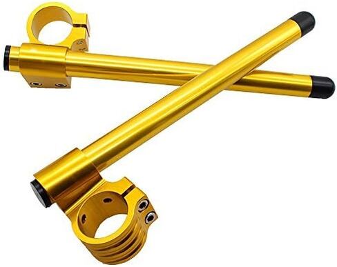 30mm 7/8" Motorcycle Aluminum CNC Regular Fork Tube Clip On Handlebar Replaceable Fit for Universal Bike Cafe Racer Black in Saudi Arabia