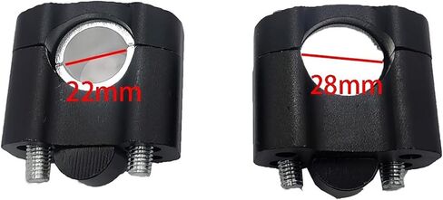 7/8" to 1 1/8" HandleBar Risers Mount Clamps Risers Adaptor for Dirt Pit Bike ATV Motorcycle (BLACK) in Kuwait
