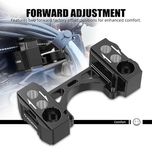 1 "مجموعة RISERS المقود المتوافقة مع 790/890 Adventure S ، R ، & Rally Models 2019-2024 ، متوافقة مع Husqvarna Norden 901 2022-2023 ، 790 890 Adventure Accessories ، Aluminium ، Black ، Black ، Black in Kuwait