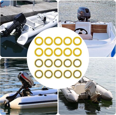 20Pcs 26-830749 Gearcase Drain Plug Seal Washer Gaskets, Lower Unit Grease Gaskets, Gearcase Lube Drain Screw Washer Compatible with Mercury Marine/Mercruiser in Saudi Arabia