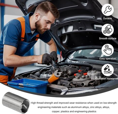 100pcs إصلاح الخيط إدراج ، M6 × 1.0 × 3D متري متري الأكمام الأكمام من الفولاذ. in Kuwait