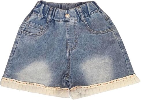 Peacolate 2-10Y Little&Big Girls Denim Summer Shorts Teens Elastic Short Jeans in Kuwait