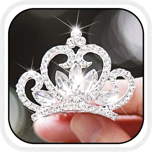 Yean Bridal Hair Comb Wedding Tiara Combs Flower Girl Headpiece Princess Crown Birthday Gift for Girls in Saudi Arabia