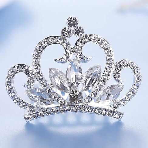 Yean Bridal Hair Comb Wedding Tiara Combs Flower Girl Headpiece Princess Crown Birthday Gift for Girls in Saudi Arabia