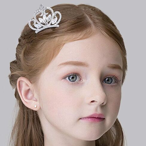 Yean Bridal Hair Comb Wedding Tiara Combs Flower Girl Headpiece Princess Crown Birthday Gift for Girls in Saudi Arabia
