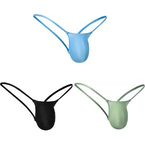 Men's Backless Thong V Back Sissies Tiny Thong Low Rise Sexy Underwear