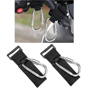 2 Pack Multipurpose Hook for Hanging Helmet, Goggle, Headsets, Durable Carabiners, Roll Bar Accessory Hook Hanger (Red)