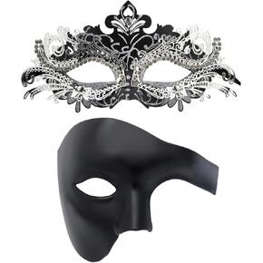 الأزواج Coddsmz تنكر Mardi Gras Christmas Venetian Cosplay Costume Mask Mask in Kuwait