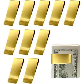 10-Pack Metal Money Clips, Slim Money Clips, Cash Clip Men, Simple and Compact, Ultra-Thin Design, Stable Storage, Suitable for Cash and Credit Cards
