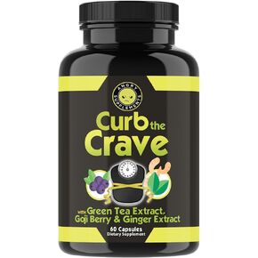 Angry Supplements Curb The Crave – Chromium, Green Tea Extract, Goji Powder, Ginger Root Extract Pills, Digestive Health & Wellness, 60 Capsules (1-Bottle, 30 Day Supply)