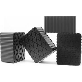 Solid Rubber Auto Lift Block Spacer Pad 4 Pack Solid Universal Rubber Lift Pads for Automobile Lifts, Jacks, Racks 160mm x 120mm x 80mm