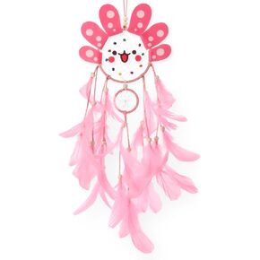 Geelin Axolotl Dreamcatcher Wall Decor Cute Animal Wall Hanging Dreamcatcher with Feather Axolotl Birthday Party Handmade Gifts for Girls Room Bedroom DIY Decor