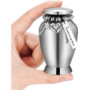 Small Urns for Human Ashes Keepsake Mini Cremation Urns for Loss of Loved One Stainless Steel Keepsake Urn for Ashes Compact Memorial Container