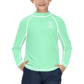 BesserBay Boys Sun Protection Long Sleeve Rash Guard Shirt UPF 50+ Rashguard Swim Shir Surfing Shirt 4-14 Year