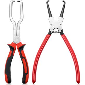 2 Pcs 9 Inch Electrical Disconnect Pliers Fuel Filter Caliper Fuel Line Petrol Clip Pipe Pliers Automotive Electrical Connector Disconnect Pliers for Auto