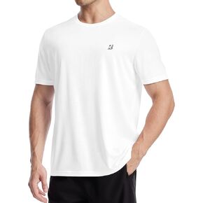 Roadbox Men's Workout Shirts Short Sleeve, Quick Dry Athletic Running T-Shirt, UPF 50+ UV Sun Protection Sports Gym Tee Tops
