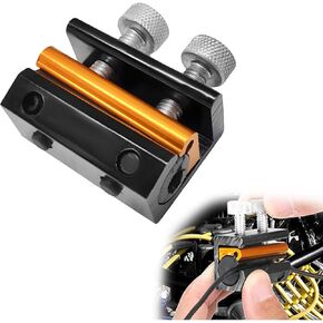 Cable Luber Tool, Motorcycle Cable Luber Tool for Brake Cable Lubrication, Cable Lubricator for Motorcycles Bicycle Scooter Bike ATV, Universal Motorcycle Accessories (Blue+Golden)