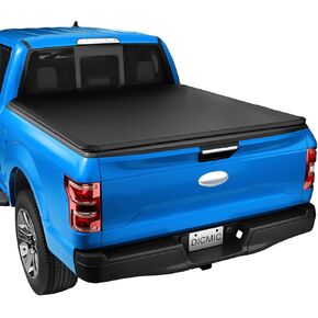 غطاء Tri-Fold Soft Trip-Fold Tonneau غطاء متوافق مع 2007-2023 Chevy Silverado GMC Sierra 5.8ft Bed