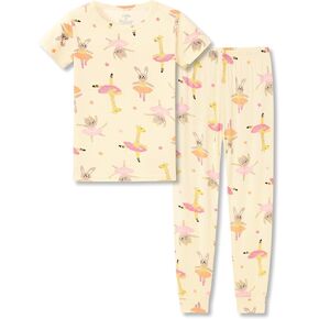 Tebbis snug-forting pajamas for boys & Girls-Soft Modal Fiber Toddler/Little Pjs Blue Dino Jammies Size 2T-7