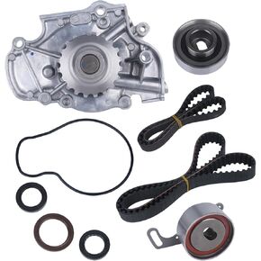 Timing Belt Kit with Water Pump Fit for 1997-1999 Acura CL, 1994-2002 Honda Accord, 1998 Honda Odyssey, 1998-1999 Isuzu Oasis 2.2L 2.3L L4 SOHC, F23A1 F23A4 F23A5 F22B1