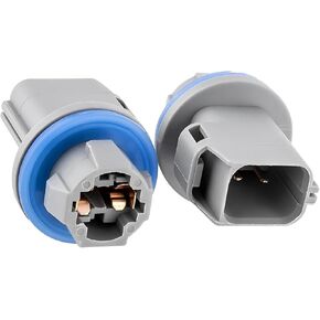 2 PCS 2-Pin License Plate Light Socket, Tail Lamp Brake Light Connector Plug, Auto Lighting Assembly Replaces OE #F81Z13411AA AL8Z13411, Compatible with 2004-2021 Ford F-150 F-250 F-350 (Grey)