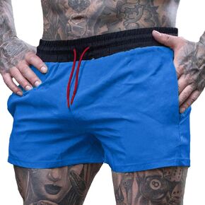 palglg Men's 4" Inseam Running Shorts with Zipper Pocket Without Lining