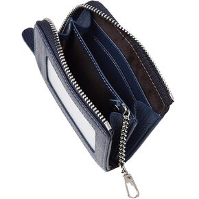 محفظة جلدية سحاب Shoebill | حامل البطاقات والبطاقات المدمجة مع نافذة المعرف وسلسلة المفاتيح - آمن وأنيق (برتقالي) in Kuwait