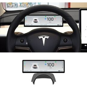 Head Up Display for Tesla Model 3 2017-2023 Model Y 2019-2024 with Wireless/Wired Carplay Android Auto Bluetooth WiFi USB Navigation Power Speed IPS HD Touchscreen (9in-T3)