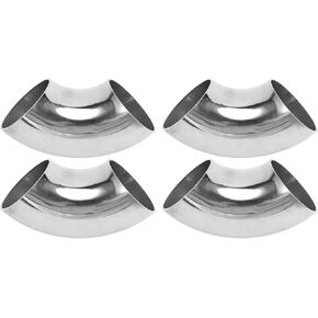 Motoforti 4 Pcs 90 Degree Mandrel Bend Elbow Car Modified Exhaust Pipe Tubing Piping 1.5" Inch OD Thickness 1.5mm/16GA 38x100x1.5mm SS316 Stainless Steel 4pcs