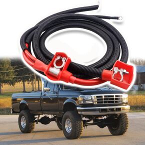 Battery Cable Kit Compatible with 94.5-97 Ford 7.3L Powerstroke Diesel Positive Battery Starter Cable Replacement A123-00HP 10.75 IN