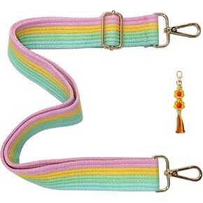 Crossbody Wide Shoulder Strap Jacquard Woven Handbag Straps Woven pendant Multicolor Style Purse Strap Replacement