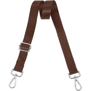 uxcell Wide Shoulder Strap, 2.5cm Adjustable Purse Strap Replacement Crossbody Strap for Shoulder Bag Handbag, White, Silver Pull Core Buckle