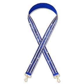 Game Day Sequin Beaded Purse Strap Replacement Red Blue Crossbody Shoulder Bag Strap for Stadium Approved Clear Bag