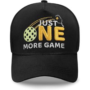 Pickleball Hat for Men Women Adjustable Size Baseball Cap, Pickleball Gift Black