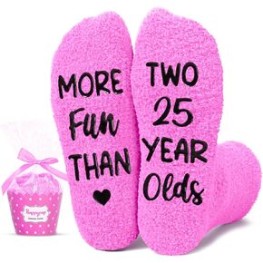 HAPPYPOP 50th Birthday Socks - Best Gifts for 50 Year Old Middle Aged Women Men, Birthday Gift Ideas for 50 Year Olds