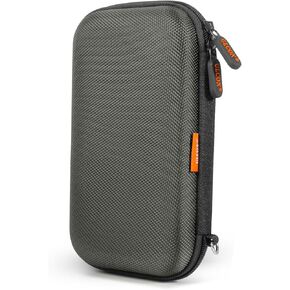 External Hard Drive Case - Shockproof EVA Carrying Case for WD My Passport Element Seagate Expansion Backup Toshiba - High Protection Portable Travel Electronic Power Bank Bag (Black)