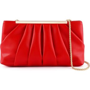 Clutch Purse Dressy Pleated Formal Evening Bag Simple Classy Handbag for Women in Kuwait