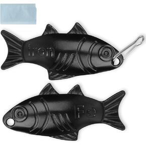 2 Pack Iron Fish A Natural Source of Iron Add Safe Iron to Food and Water,Iron Supplement Alternative Rust Resistance Cooking Iron Fish Suitable for Vegans, Athletes, Pregnant Women