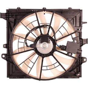Engine Radiator Cooling Fan Assembly for Cadillac ATS Sedan 2.0 Turbo/2.5/3.6L 13-18, ATS Coupe 2.0 Turbo/3.6L 15-19, CTS Sedan 2.0 Turbo/3.6L 14-19 | OE No. 22966146 | Partslink No. GM3115256