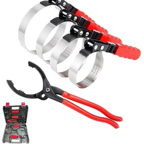 COTOUXKER Oil Filter Wrench, Oil Filter Wrench Set with 4PCS Adjustable and Pliers for Mechanic DIY Repair